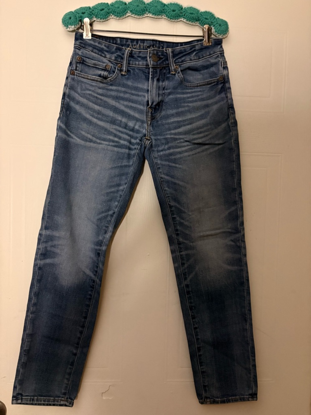 American Eagle Outfitters Men’s Faded Blue Slim Jeans